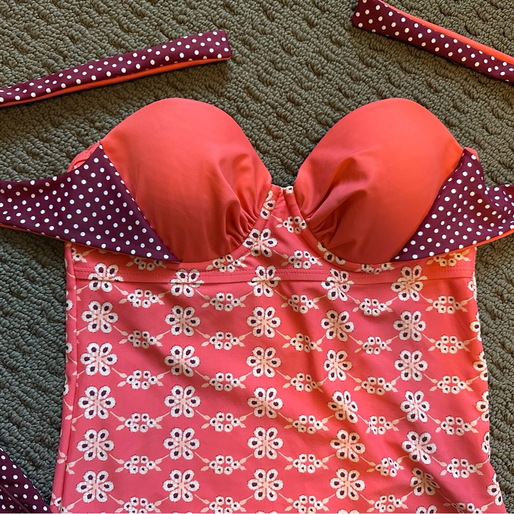 Lime Ricki Pink and Purple Polka Dot Swimsuit